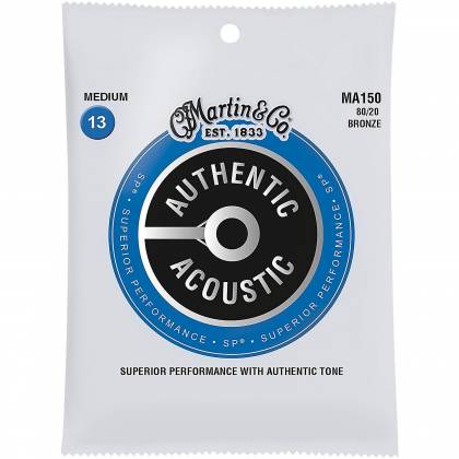 C. F. Martin & Co. MA150 SP Authentic Acoustic 80/20 HT Bronze Guitar Strings Medium Gauge 13-56 41Y18MA150 Product Image