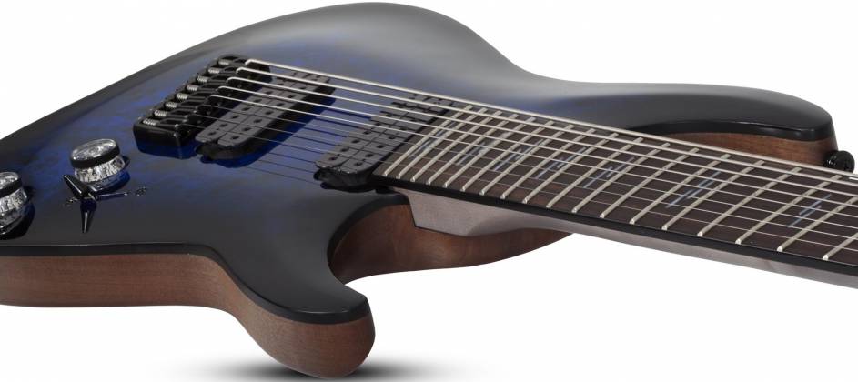 Schecter 2467-SHC Omen Elite-8 MS See-Thru Blue Burst 8-String RH Electric Guitar 2467-shc Product Image 13
