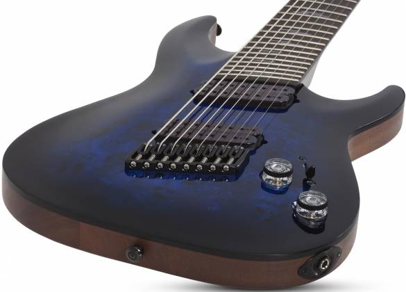 Schecter 2467-SHC Omen Elite-8 MS See-Thru Blue Burst 8-String RH Electric Guitar 2467-shc Product Image 12