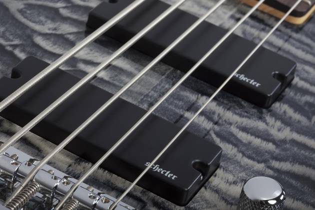Schecter 598-SHC C-5 Plus Series Charcoal Burst 5 String LH Bass Guitar Product Image 11