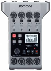 Zoom PodTrak P4 Portable 4-Input Recorder for Podcasting ZP4