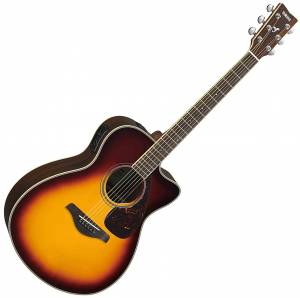 Yamaha FSX830C BS Concert Cutaway 6-String RH Acoustic Electric Guitar-Brown Sunburst fsx-830-c-bs