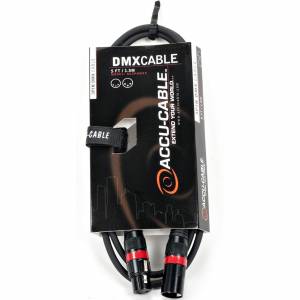 ADJ AC3PDMX5 Accu Cable 5 Foot 3 Pin DMX Cable Black image