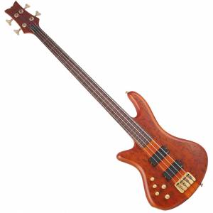 Schecter 2765-SHC Stiletto Studio-4 FL Fretless 4 String LH Electric Bass - Honey Satin