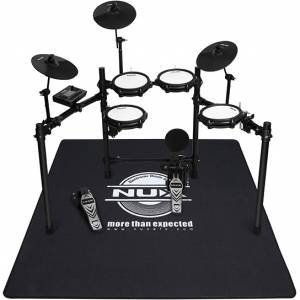Nux Drum Rug High Grade Non Slip Area Rug for Drum Kits - Black image