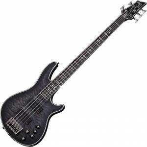 Schecter 1918-SHC Hellraiser Extreme 5 String RH Electric Bass - See-Thru Black Satin