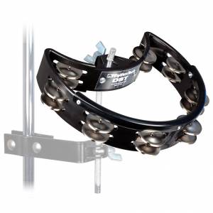 Rhythm Tech DST10 Drum Set Tambourine with Nickel Jingles - Black
